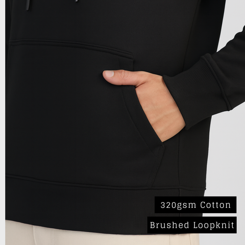 320 GSM Cotton Brushed Loopknit Hoodie (Unisex)