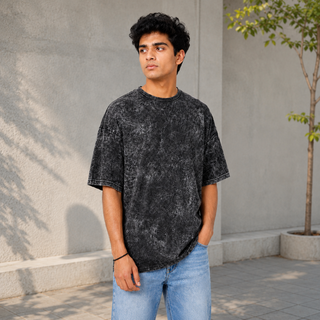 240 GSM Acid Wash Oversized T-Shirt Wholesale Blank Tee